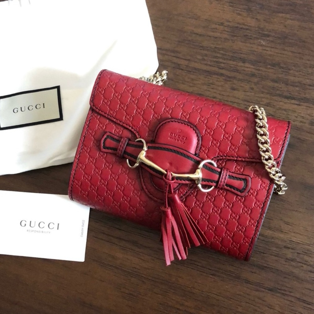 Gucci Red Leather Women's Bag